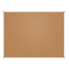 MAUL Pinnwand Kork 90 x 120 cm mit Aluminumrahmen Braun Pinnboard