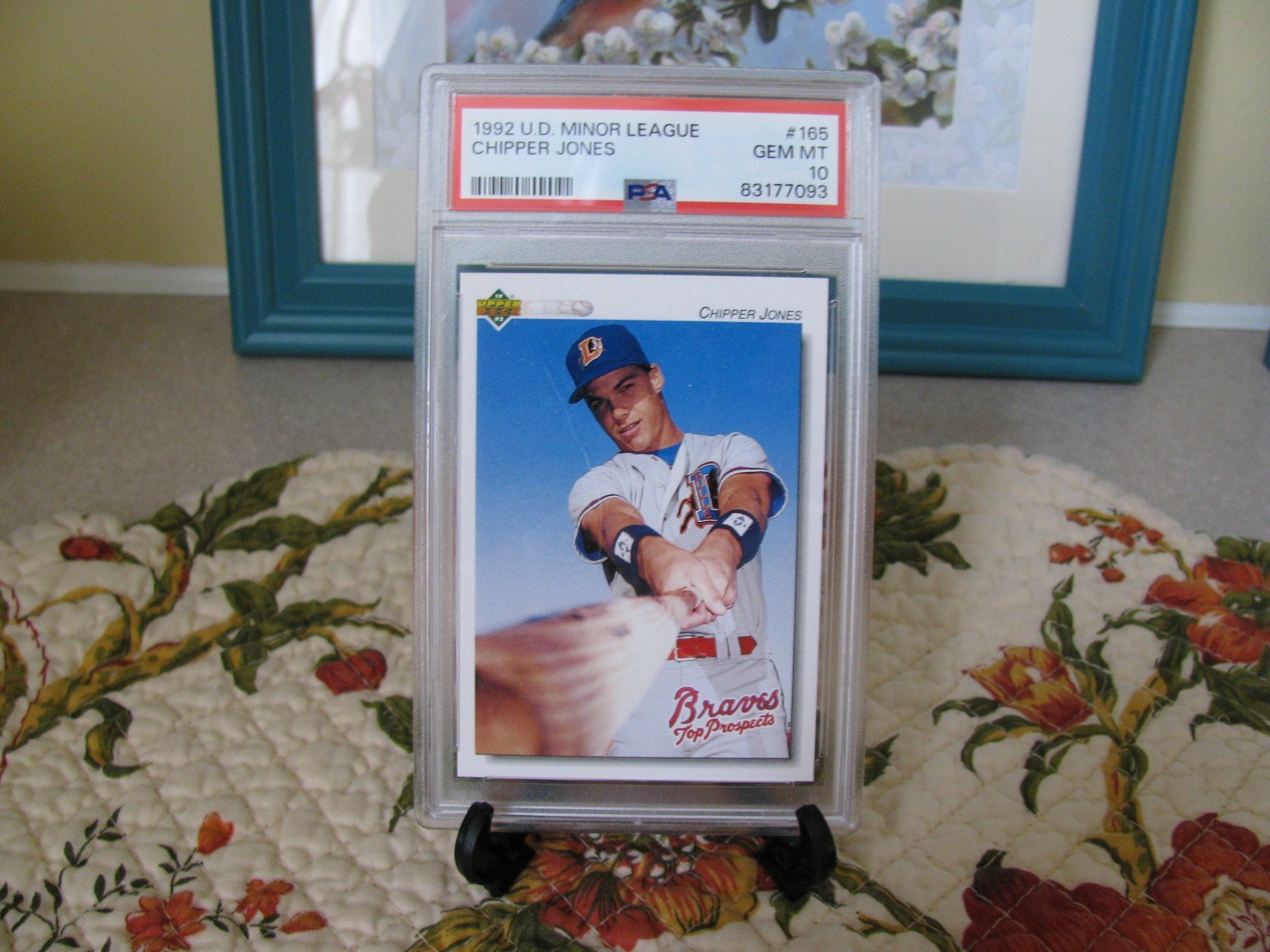 1992 Upper Deck Minor League Baseball Chipper Jones Rookie Card #165 PSA-10 Gem