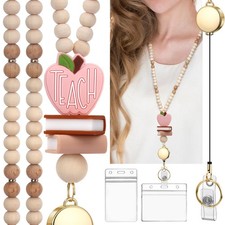 Teacher Lanyard with Id Holder Retractable Lanyards for Id Badges Keys Cute N...