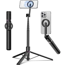 68" Magnetic Selfie Stick Tripod Aluminum Travel Phone Stand Remote
