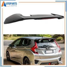 For 2014-2019 Honda Fit Hatchback Abs Plastic Rear Roof Spoiler W Brake Light