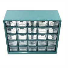 25 Multi Grid Small Parts Storage Organiser Drawer Wall Mount Component Tool Box