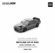 Pop Race Nissan Skyline GT-R R32 Dark Chrome 1/64 PRDC002