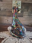 Fenton Vintage Carnival  Black Amethyst Alley Cat 11" — photo 6