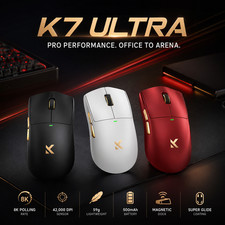 MCHOSE K7Ultra Wireless Gaming Mouse, 3950 Optical Sensor, 8K Polling Rate