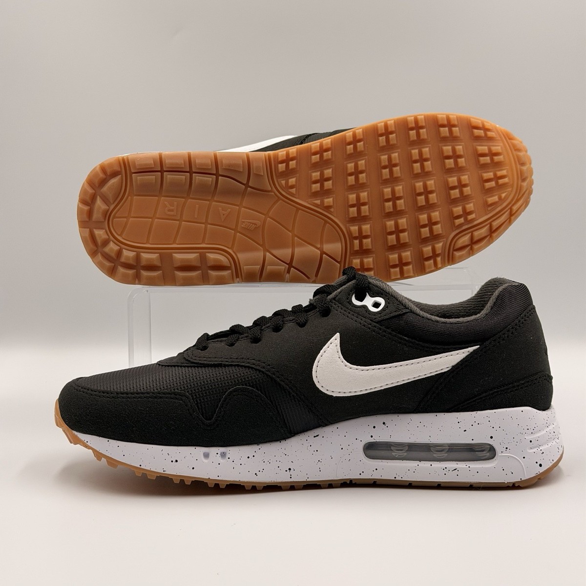 Mens Size 7.5 Nike Air Max 1 '86 OG Golf Big Bubble Black White