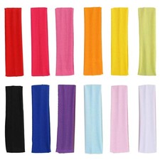 12pcs Mixed Colors Yoga Sports Headbands for Women - Soft Elastic polychrome