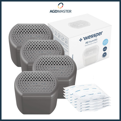 Luftentfeuchter Nachfüllpack 4x 250g Set 20 m² 90 Tage Wessper P2 Humifill Grau