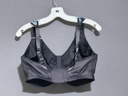 Freya Active Sonic Sports Bra 38J Black Underwired Moulded Cups High Performance - Picture 3 of 8