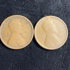 Lot of (2) 1909 P Lincoln Wheat Penny 1c VG Very Good Condition Coin cb594