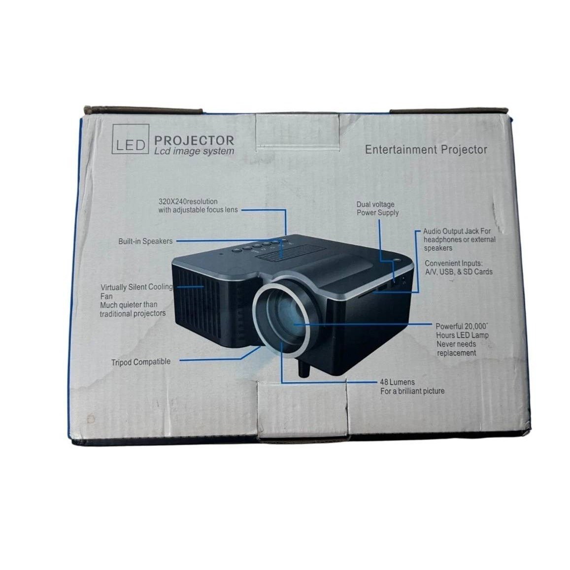 Excelvan プロジェクタースクリーン Excelvan Entertainment Mini Projector HD LED LCD Image System