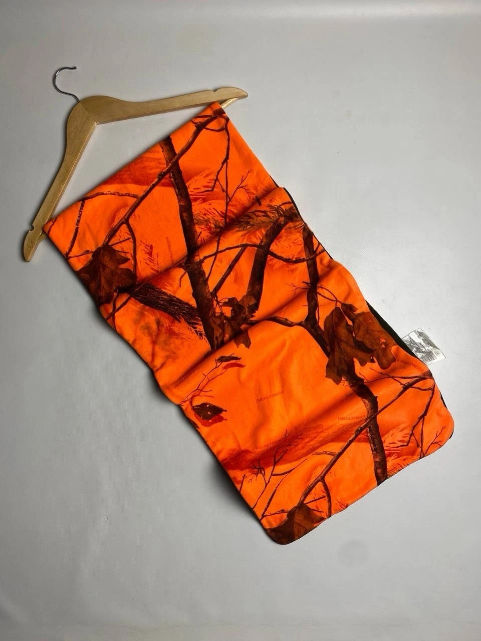 Vintage Real Tree Camo Scarf Orange Size 60x14