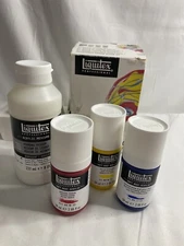 Liquitex Professional Iridescent Pouring Medium Set 4pc 1-8oz  3-2oz NEW