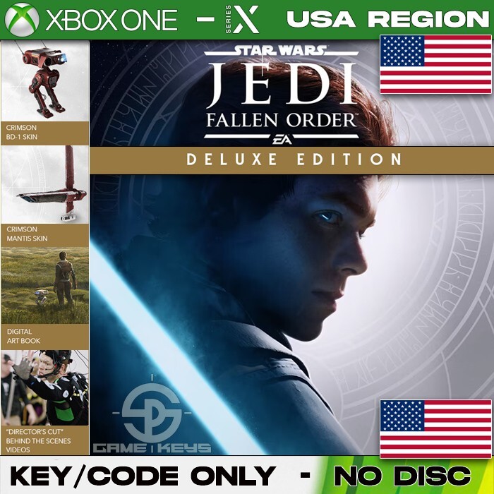 STAR WARS Jedi: Fallen Order Deluxe Edition -XBOX One/ X|S Key (C0DE) USA  Region
