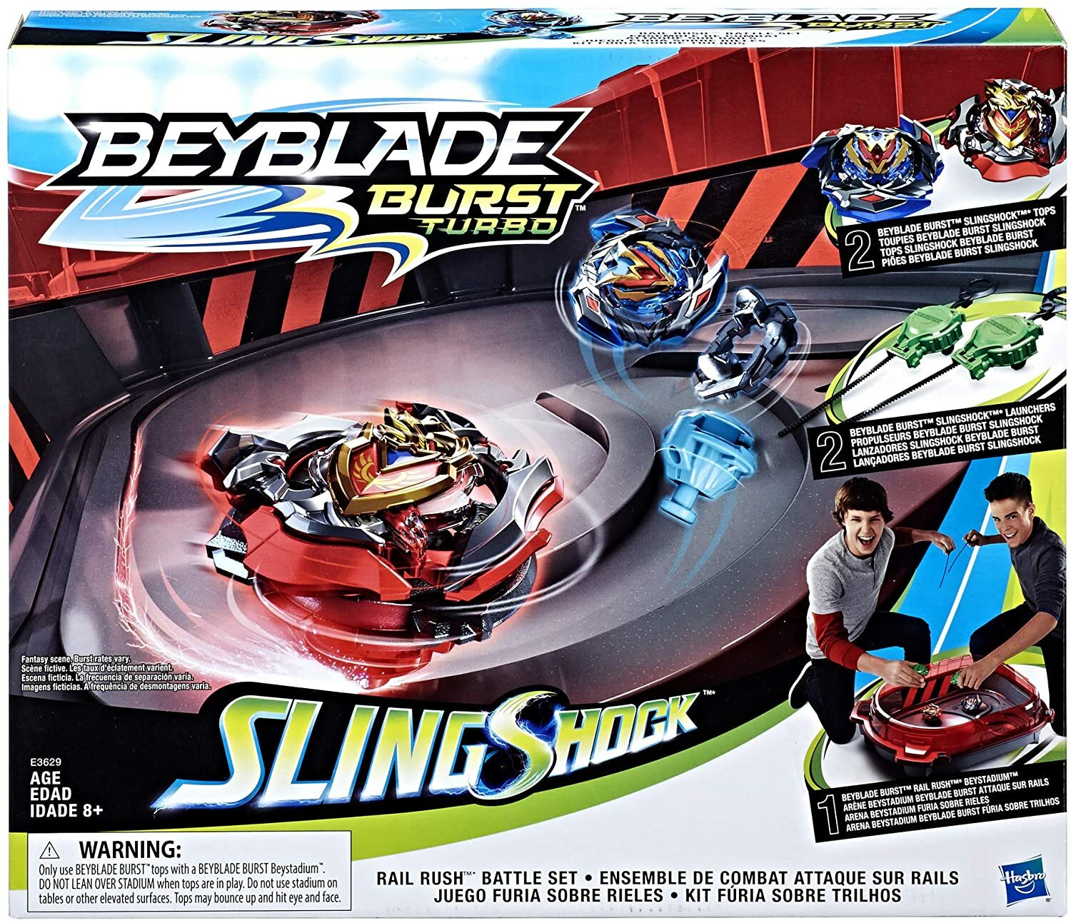 slingshock beyblade burst turbo rail rush battle set