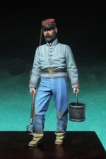 1/32 Scale Resin Figure - Civil War Artillery Crewman with Cleaning Rod and Buck