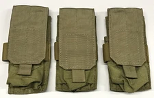 MOLLE Khaki 1 x 2 Magazine Pouch 5.56 / .223 Eagle Industries USMC 3 Each