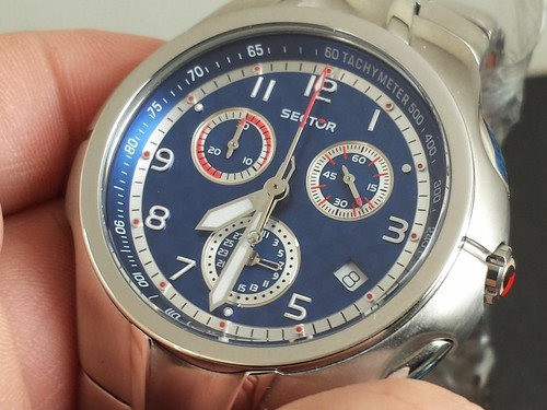 Genuine New Alluminio SECTOR 185 cronografo w.r. 100 METRI Uomo Orologio al  Quarzo Nuovo | eBay