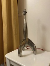Rare Vintage Metal Space Rocket Lamp Base Antique Retro Inspired Neil Armstrong