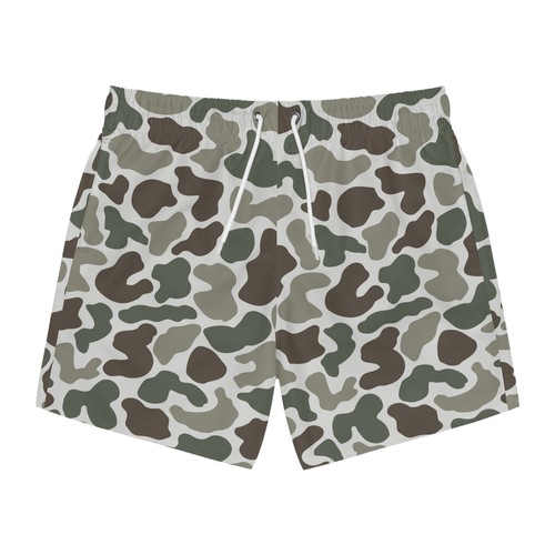 Camo Swim Trunks | Mens Beach Shorts, Summer Swim Gear, Vacation Swimwear - Picture 2 of 5
