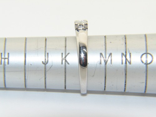 Mujer / Mujer,18ct Oro Blanco Set de Anillo Compromiso Con 4 Diamantes,GB Talla - Imagen 8 de 10