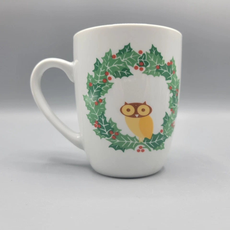 Juego de 4 tazas Rachael Ray porcelana búho y diseño navideño 12 OZ cada una Foto 4 de 4
