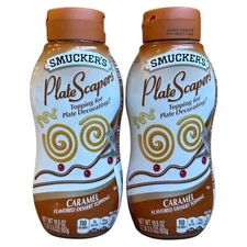 Smucker's Caramel PlateScraper Plate Decorating Dessert Topping 19.5 Oz Lot of 2