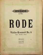 Rode violin Concerto no 8 in E minor with piano accompaniment