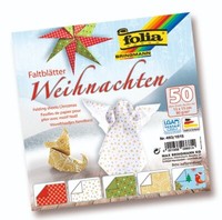 Folia FaltbläTter Weihnachten Xmas 15X15Cm 80G/M² 50 Blatt Sort. # 2152.0063