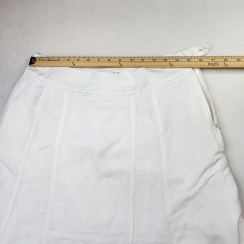 Coldwater Skirt 6 Midi White Peplum Beach Coastal Vacation Vintage Boho Fairy - Picture 3 of 12