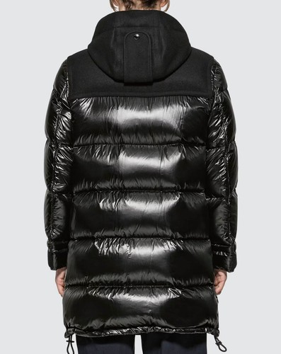 Burberry - Technical Duffle Wool Detail Puffer Coat Hooded Size M UK/US40 - Picture 4 of 14