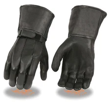 Men's SH864UN Mid Weight UnLined Motorcycle Gauntlet Glove Tight Fitting Style
