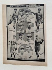 Cincinnati Reds Eppa Rixey Red Lucas Jackie May Luque 1929 Baseball 4X6 Picture
