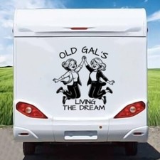 MOTORHOME CAMPER VAN CARAVAN  STICKERS DECAL COMPASS same sex pensioners small