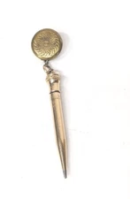 Vintage Wahl Eversharp Gold Mechanical Pencil 3" With retractable Lapel Chain