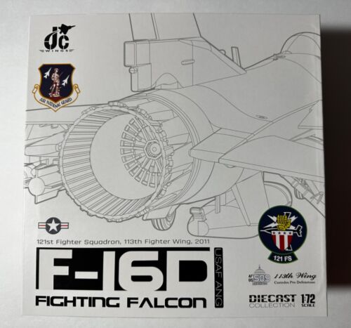 LE JC Wings JCW72F16016 1/72 F-16D Fighting Falcon 113th FW D.C. ANG w/JC Stand