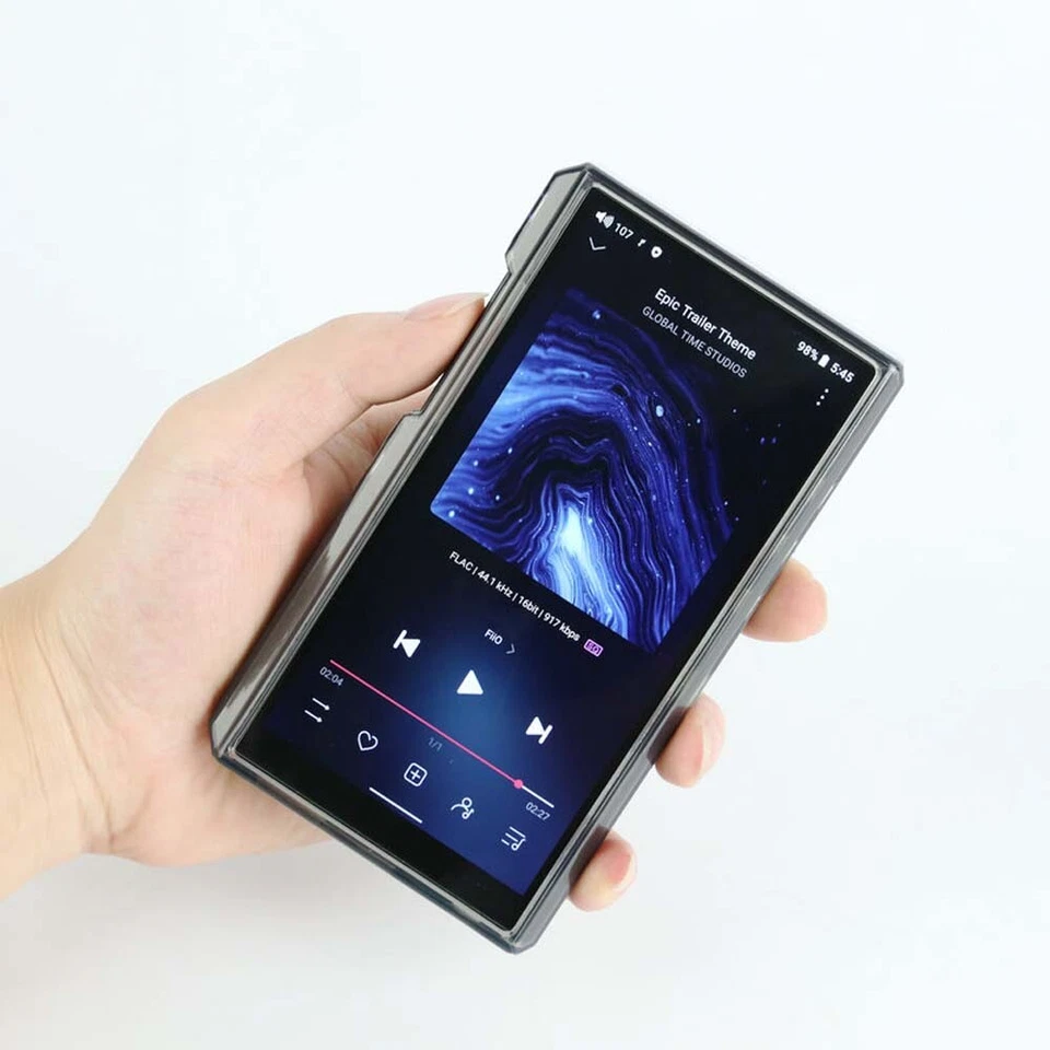 Funda protectora completa de cristal transparente TPU suave para FiiO M11 Plus LTD Foto 4 de 4