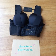 ❣️ Honey Birdette RARE ALEXIS 10D Black Bra Push Up 32D Sexy Shapewear ❣️
