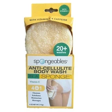 Spongeables Anti-Cellulite Body Wash in a Sponge Vitamin C + Caffeine 