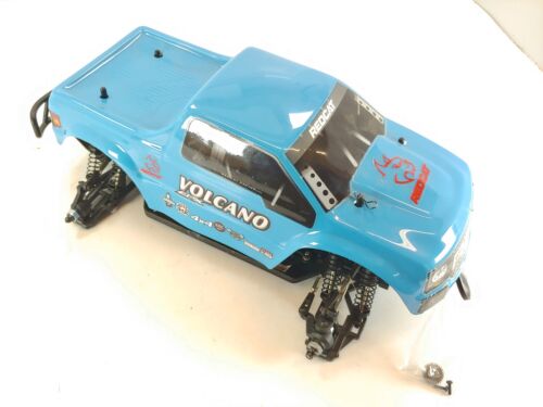 Redcat Volcano 4x4 1/10 Monster Truck Roller Slider Chassis w/ Servo & Body Used - Picture 1 of 14