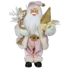 Weihnachtsmann Jonte 30cm Weihnachten Deko Figur stehend Nikolaus Santa rosa