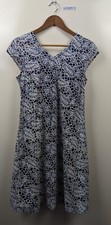 Blue Illusion White Blue Lace Lined Short Sleeve Lace Shift Dress Size XS NWOT