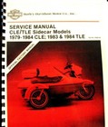 1979-1984 Harley-Davidson Service Manual Cle/Tle Sidecar Models 1983-84 Tle
