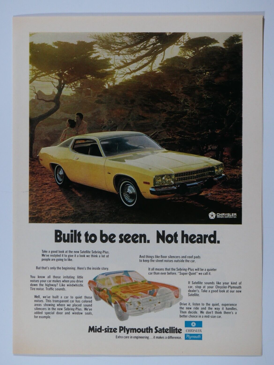 1973 Plymouth Satellite Sebring Vintage Built To Be Seen Original