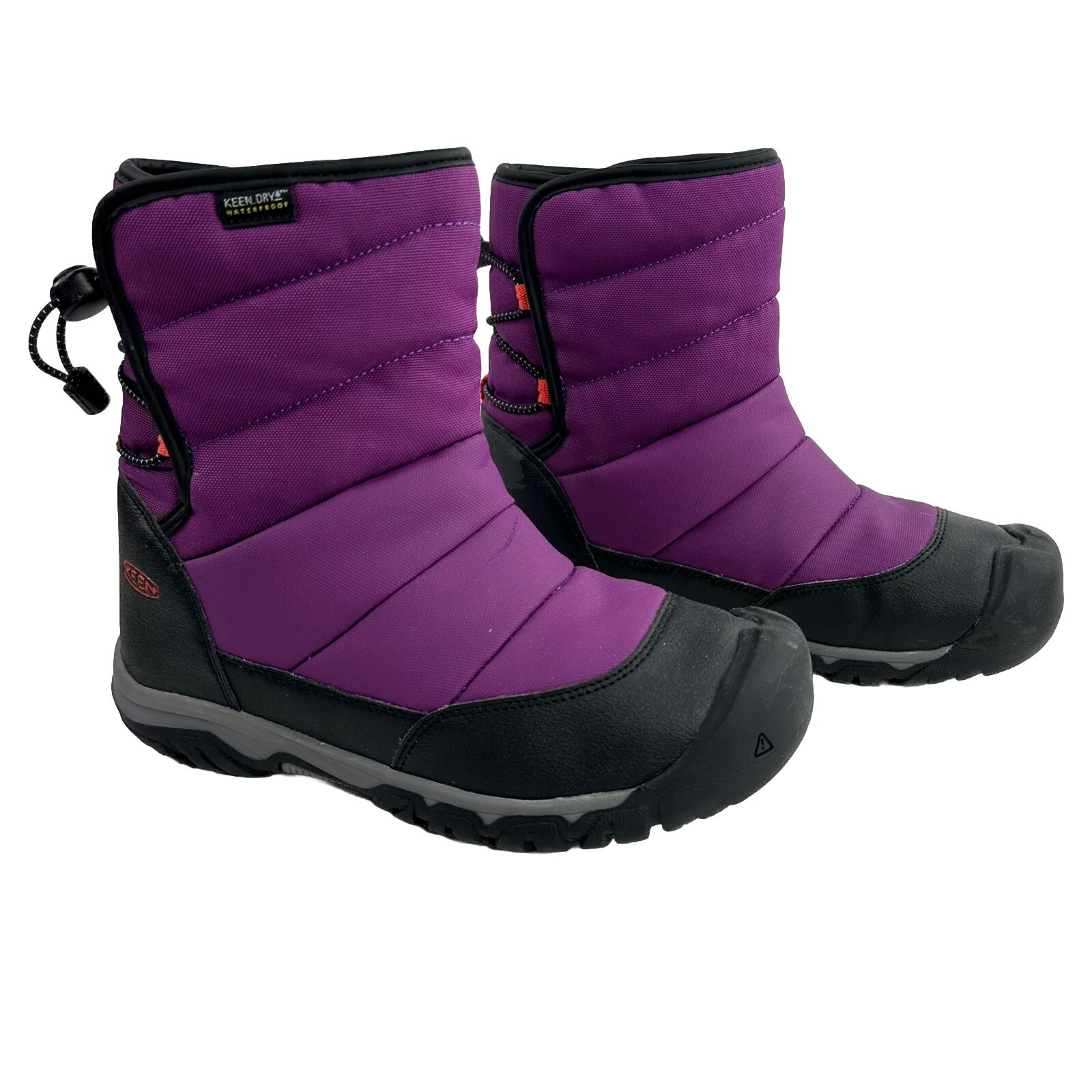 Stivali da neve Keen bambina Puffrider viola grandi taglia 5 impermeabili isolati