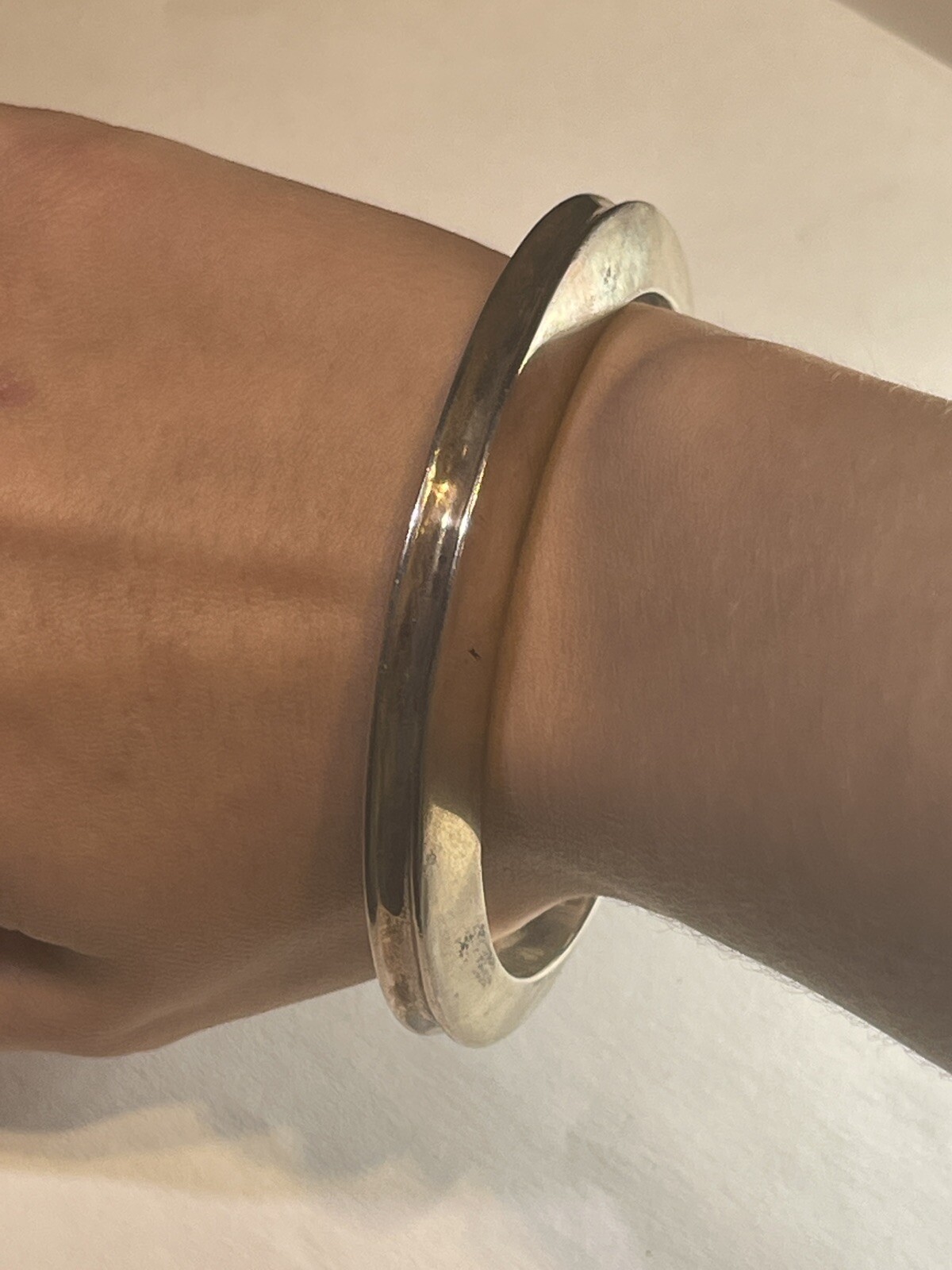 Sterling Silver MEXICO Solid Bangle - image 3