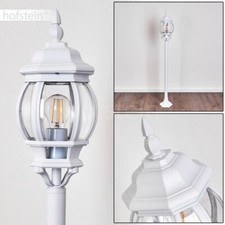 Lampadaire extérieur Lanterne blanche Lampe sur pied Lampe de jardin Luminaire