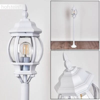 HOFSTEIN Lampadaire extérieur Lanterne blanche Lampe sur pied Lampe de jardin Luminaire