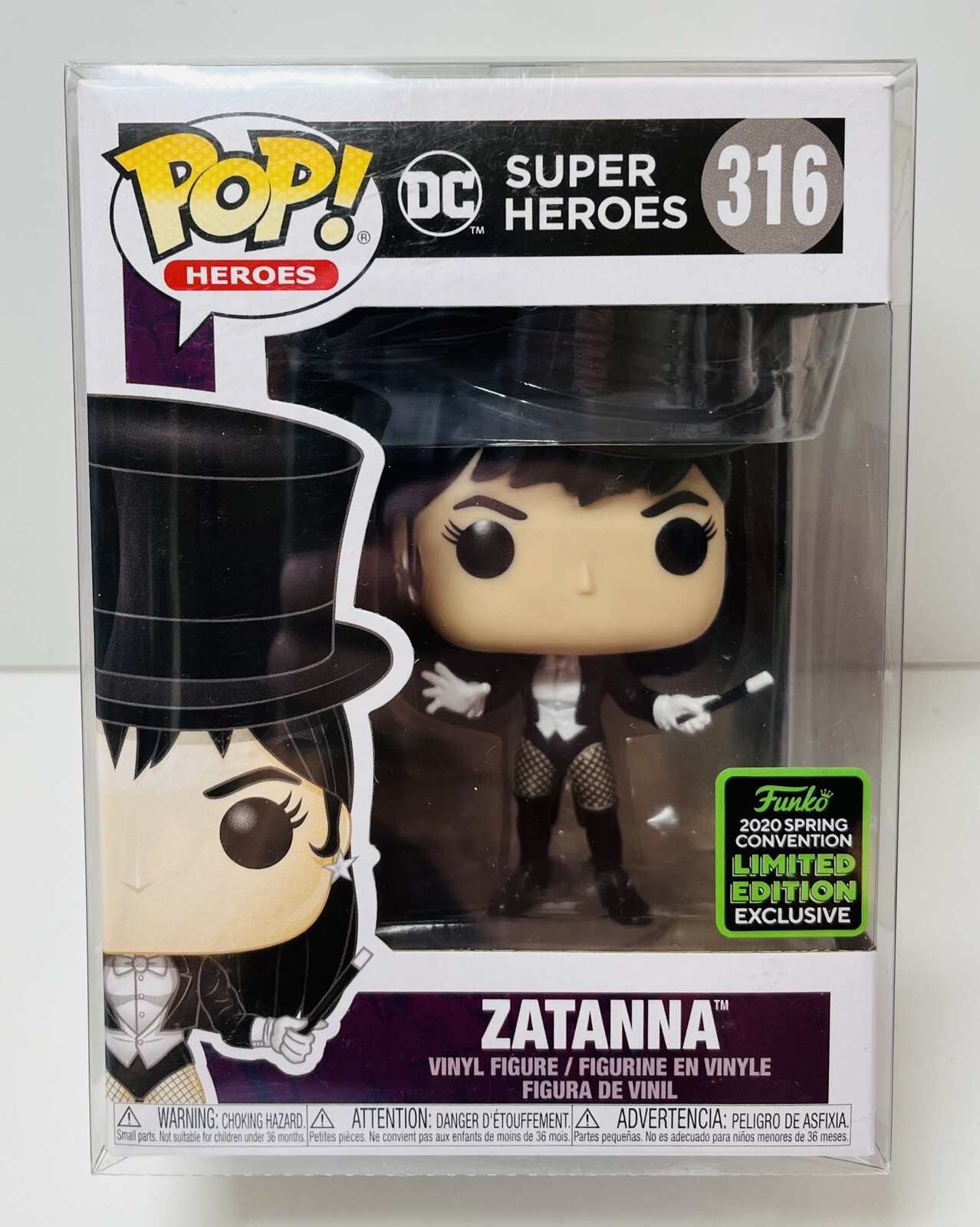 Funko Pop! Dc Heroes: Zatanna #316 Eccc/Sce 2020 Exclusive - With Protector