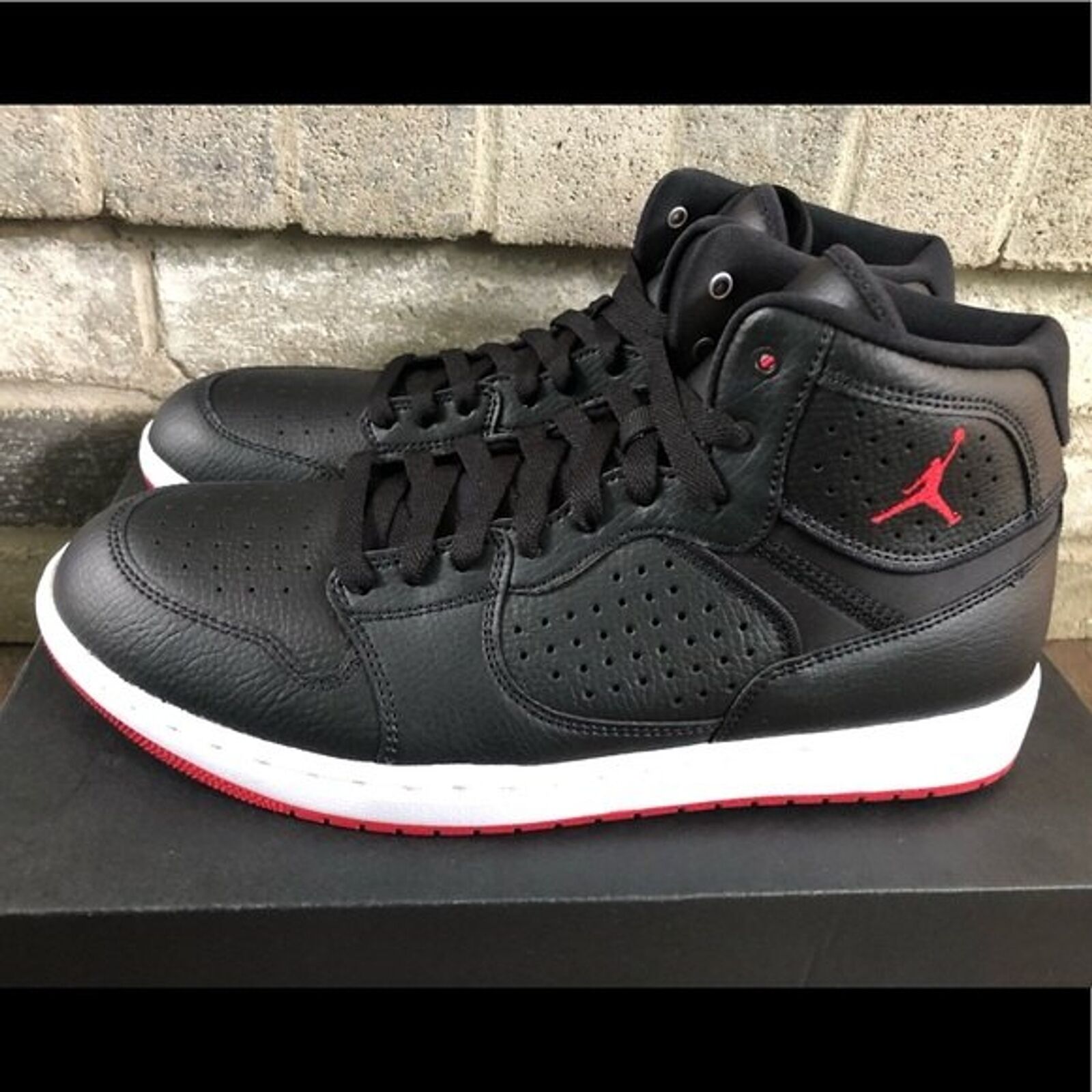 Nike Air Jordan Access Basketball Shoes 'Black/Gym Red-White 10.5.